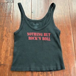 ribbed black john galt nothing but rock’n roll tank